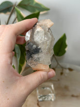 Load image into Gallery viewer, Glassy Green/Black Apophyllite Cubes~Peach Stillbite~Black/Silver Chalcedony Specimen #50
