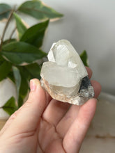 Load image into Gallery viewer, Glassy Green/Black Apophyllite Cubes~Peach Stillbite~Black/Silver Chalcedony Specimen #57B
