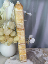 Load image into Gallery viewer, Yellow Banded Calcite Tower #130
