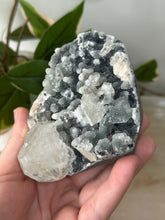 Load image into Gallery viewer, Glassy Green/Black Apophyllite~Peach Stillbite~Blue/Black/Green Chalcedony Cluster #125
