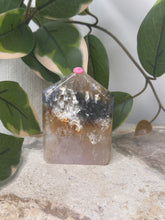 Load image into Gallery viewer, Pink Plume Agate x Moss Domino #44

