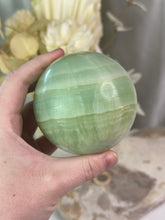 Load image into Gallery viewer, XL Pistachio Calcite Sphere
