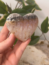 Load image into Gallery viewer, Pink Plume Agate Heart #54

