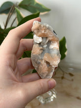 Load image into Gallery viewer, Sugary Peach Stillbite On Vibrant Blue Chalcedony Specimen #54

