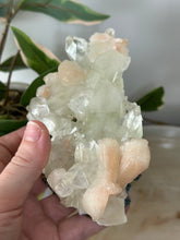 Load image into Gallery viewer, Glass Green Apophyllite~Peach Stillbite~Pink/Green Chalcedony Specimen #160

