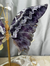 Load image into Gallery viewer, Chevron Amethyst Butterfly Wings *Imperfect*
