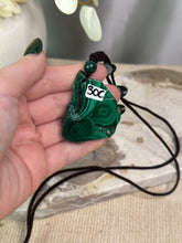 Load image into Gallery viewer, Malachite Slab Necklace Cord #30C
