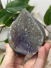 Load image into Gallery viewer, Druzy Amethyst x Agate Flame #121
