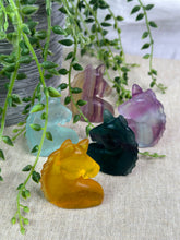 Load image into Gallery viewer, Candy Fluorite Unicorn Heads
