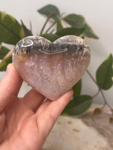 Load image into Gallery viewer, Pink Plume Agate Heart #57

