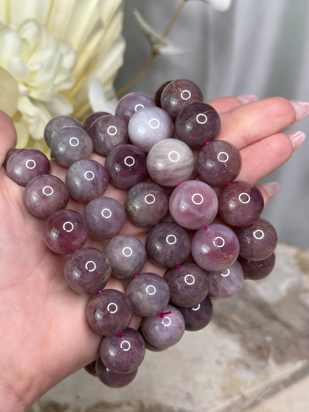 XL Madagascan Rose Quartz Beaded Bracelets