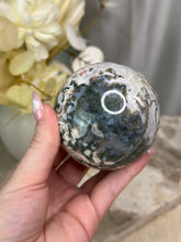 Load image into Gallery viewer, XL Moss Agate Sphere
