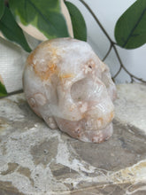 Load image into Gallery viewer, Flower Agate x Quartz Skull
