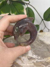 Load image into Gallery viewer, Purple Sea Jasper Dolphin
