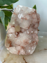 Load image into Gallery viewer, Red/Pink Cubical Apophyllite~Peach Stillbite Cluster #220
