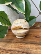 Load image into Gallery viewer, Yellow Crazy Lace Agate Sphere #63A
