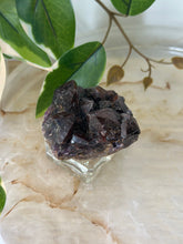 Load image into Gallery viewer, Glittery Deep Red/Purple Amethyst with Hematite Inclusions Cluster #62

