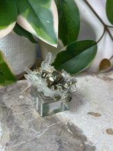 Load image into Gallery viewer, Iridescent Pyrite On Quartz Specimen #15A
