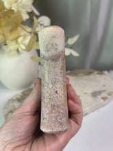 Load image into Gallery viewer, Pink Amethyst Moon On Stand #88
