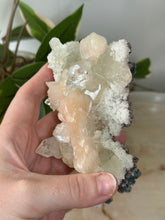 Load image into Gallery viewer, Glass Green Apophyllite~Peach Stillbite~Pink/Green Chalcedony Specimen #91B
