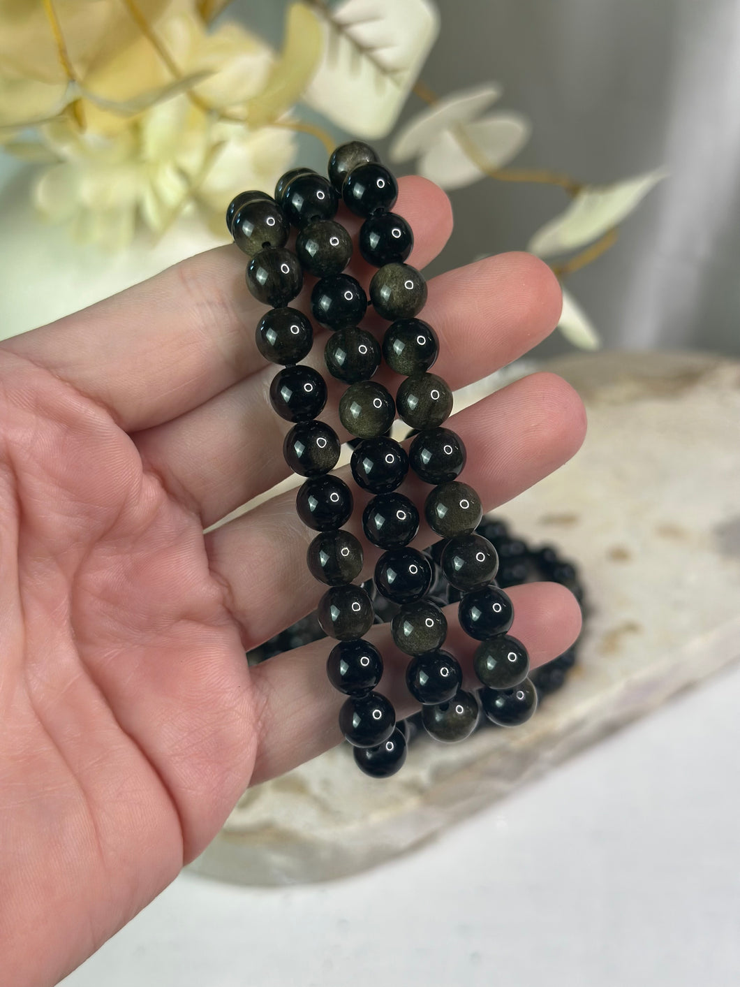 Gold Sheen Obsidian Bracelets