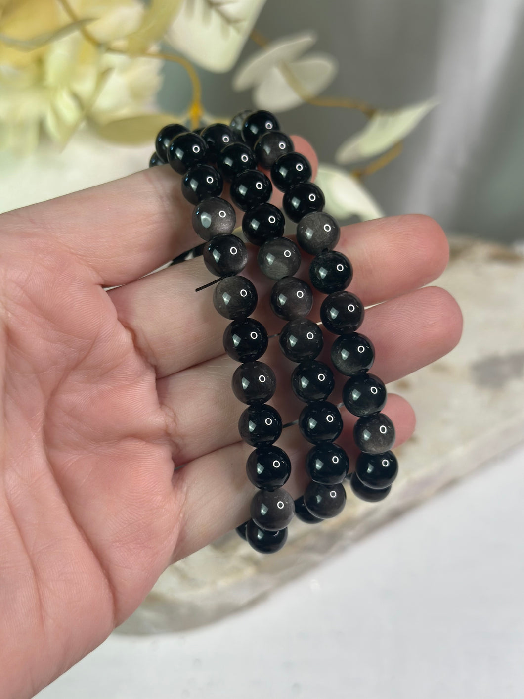 Silver Sheen Obsidian Bracelets