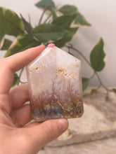 Load image into Gallery viewer, Pink Plume Agate x Moss Domino #51
