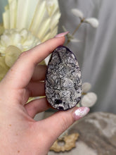 Load image into Gallery viewer, Purple Amethyst Sugar Druzy Egg #55
