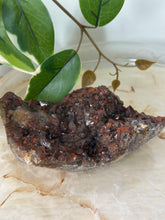 Load image into Gallery viewer, Alien Amethyst~Shimmery Deep Red/Purple Amethyst with Hematite Inclusions Cluster #148
