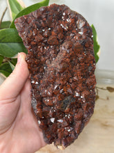 Load image into Gallery viewer, Alien Amethyst~Shimmery Deep Red/Purple Amethyst with Hematite Inclusions Cluster #230

