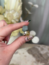 Load image into Gallery viewer, Aquamarine x Citrine Alloy Adjustable Ring
