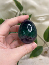 Load image into Gallery viewer, Rainbow Fluorite Egg #45D
