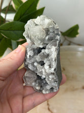 Load image into Gallery viewer, Glassy Green/Black Apophyllite~Peach Stillbite~Blue/Black/Green Chalcedony Cluster #80
