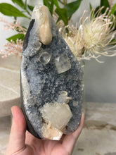 Load image into Gallery viewer, Sky Blue Chalcedony~Peachy Stillbite~Glass Apophyllite Cluster #285
