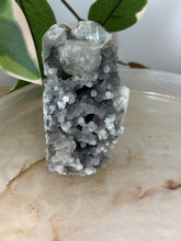 Load image into Gallery viewer, Glassy Green/Black Apophyllite~Peach Stillbite~Blue/Black/Green Chalcedony Cluster #80
