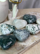 Load image into Gallery viewer, Moss Agate Puffy Hearts
