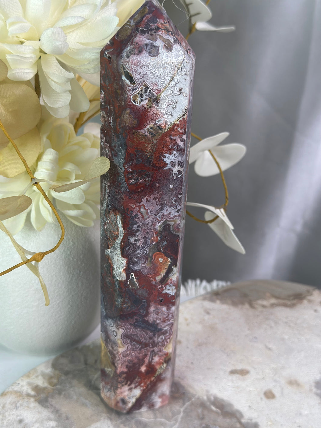 Mexican Crazy Lace Agate Tower #199