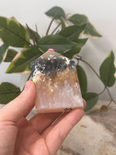 Load image into Gallery viewer, Pink Plume Agate x Moss Domino #44
