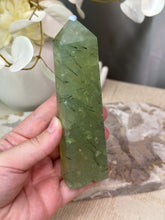 Load image into Gallery viewer, Prehnite With Epidote Tower
