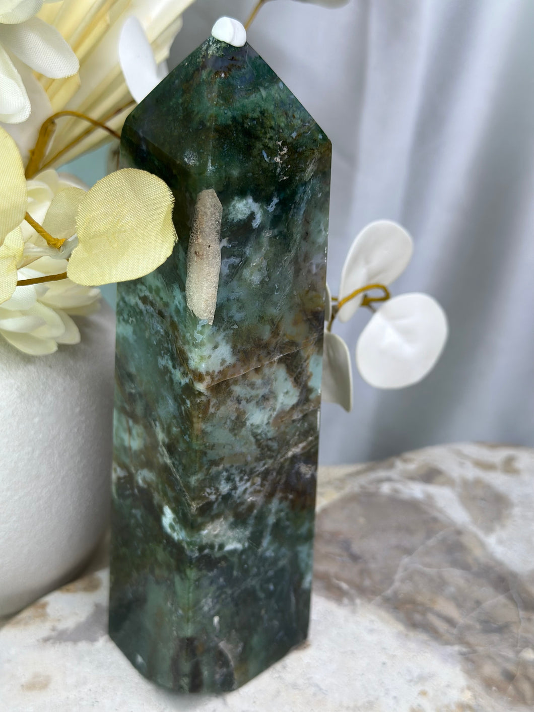 *Imperfect* LRG Moss Agate Tower #60