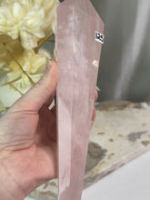 Load image into Gallery viewer, Rose Quartz Wand On Stand #125
