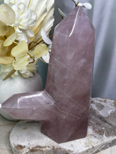 Load image into Gallery viewer, 2.5 Kilo Double Pointed Rose Quartz Tower
