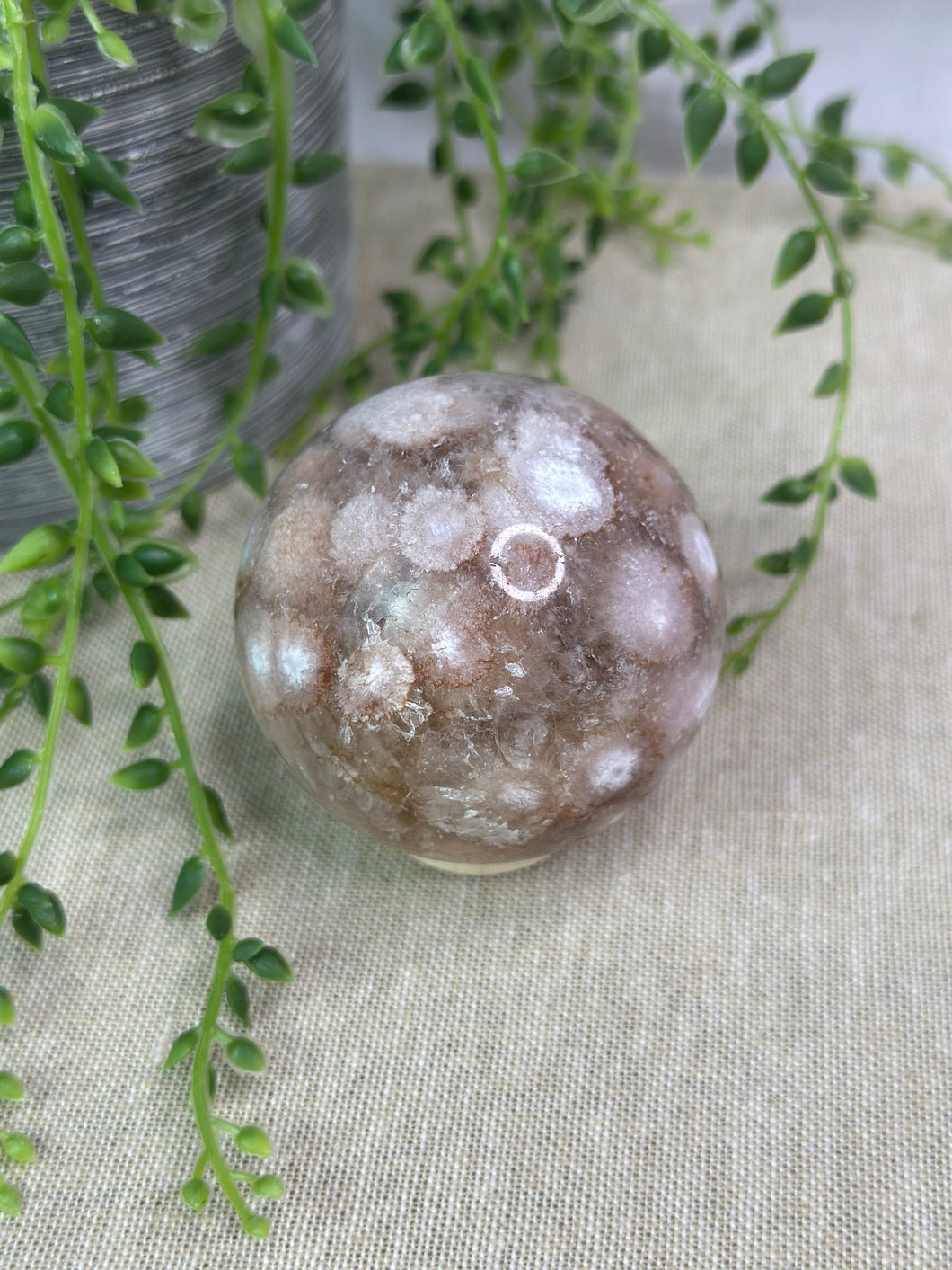 Pink Amethyst x Flower Agate Sphere #59