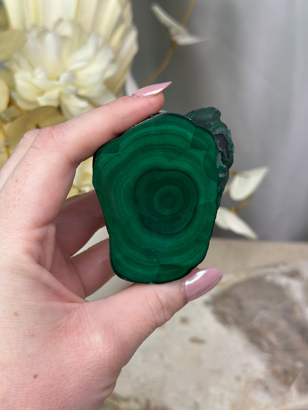 Malachite Half Polished Eye #94