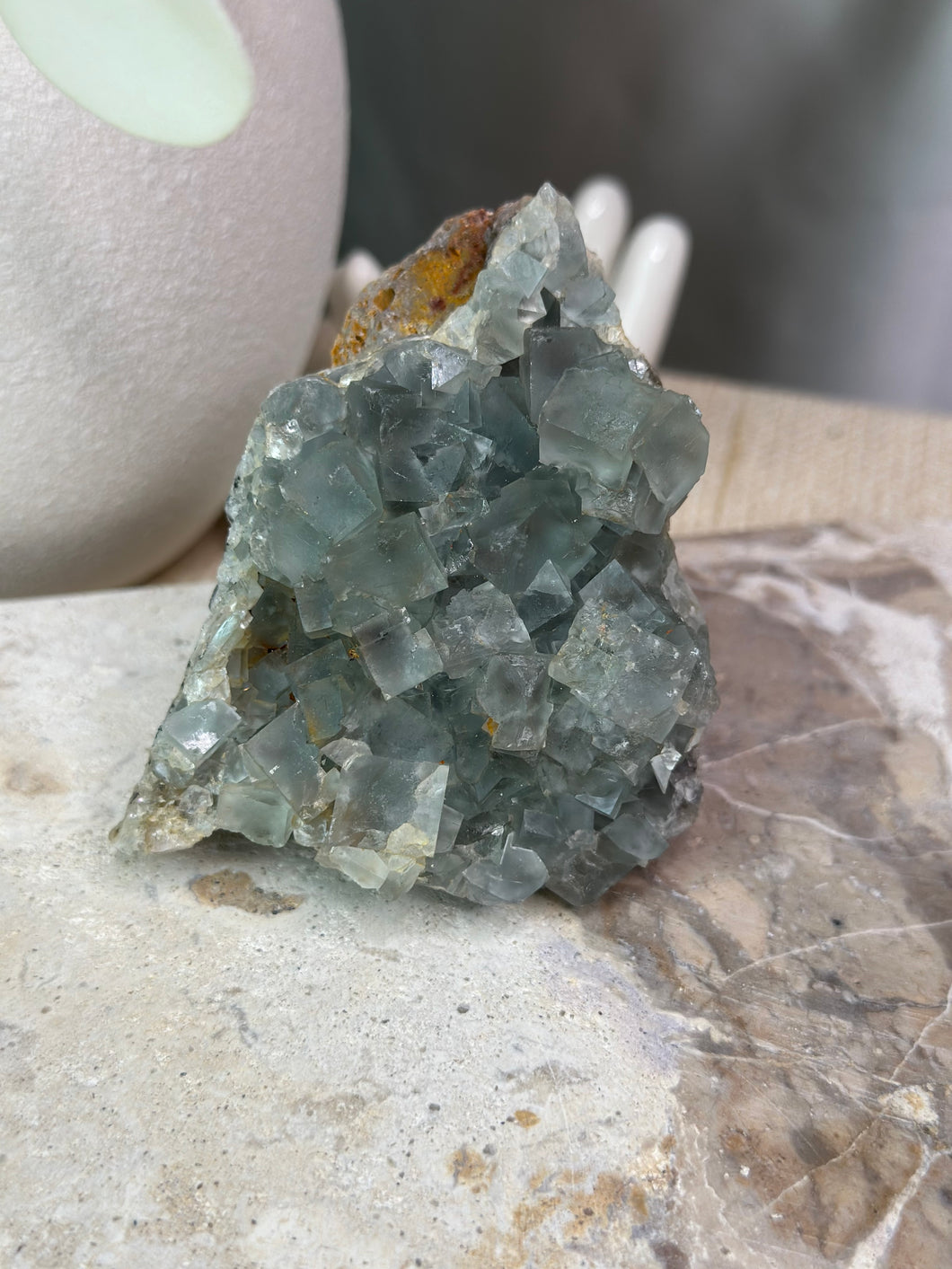 Green Cubic Fluorite #85