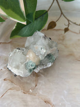 Load image into Gallery viewer, Glass Green Apophyllite~Peach Stillbite~Pink/Green Chalcedony Specimen #80
