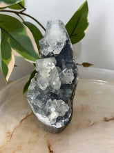 Load image into Gallery viewer, Glass Apophyllite~Sugary Blue/Silver Chalcedony Cluster #98
