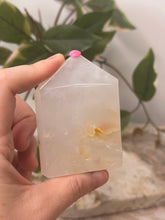 Load image into Gallery viewer, Pink Plume Agate Domino #48B
