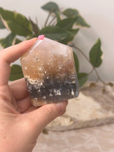 Load image into Gallery viewer, Pink Plume Agate x Moss Domino #48C
