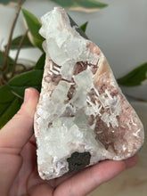 Load image into Gallery viewer, Green Apophyllite~Scolecite Sprays~Crystallised Pink/Red Stillbite~Dark Red Heulandite On a Red Chalcedony Base Cluster #158

